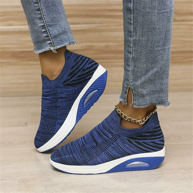 Ergonomiczne sneakersy z siateczki z systemem wentylacji dla kobiet – Alina-Niebieski-35-Trend Polska