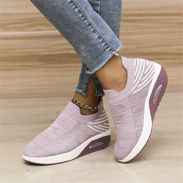 Ergonomiczne sneakersy z siateczki z systemem wentylacji dla kobiet – Alina-Lila-35-Trend Polska