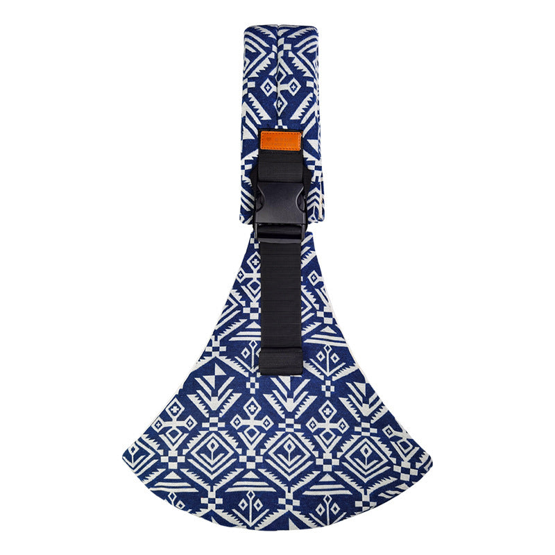 Ergonomiczny i Wygodny Nosidełko dla Dzieci - CarryEase-Biały Niebieski nadruk-Trend Polska