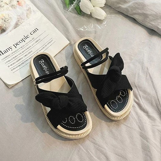 Espadrille sandały z paskami - Sienna-Czarny-35-Trend Polska