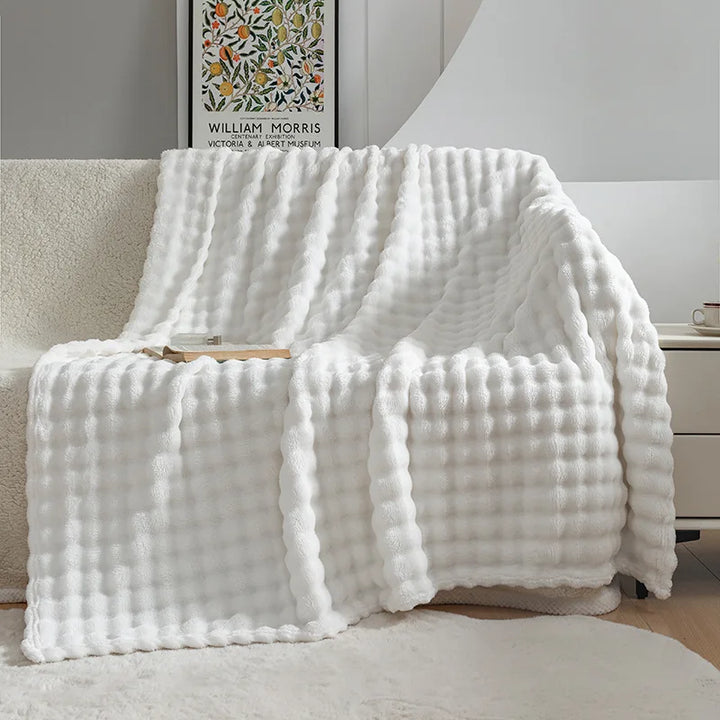 Extra miękka flanelowa kołdra - PlushBubble-Khaki-70x100cm-Trend Polska