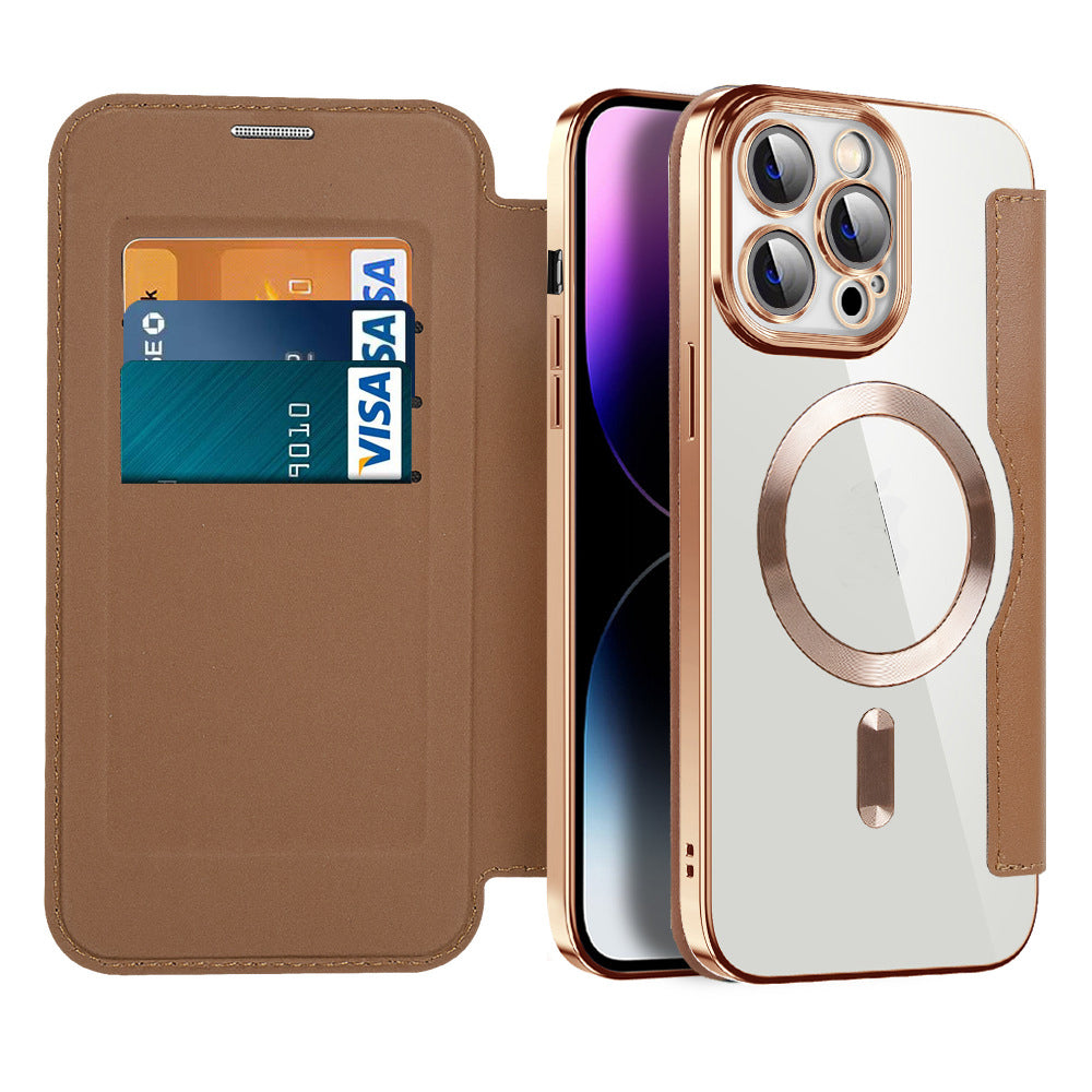 Etui skórzane z magnetyczną adsorpcją i ochroną RFID – Valtrix (1+1 GRATIS)