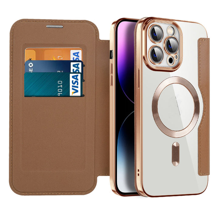 Etui skórzane z magnetyczną adsorpcją i ochroną RFID – Valtrix (1+1 GRATIS)