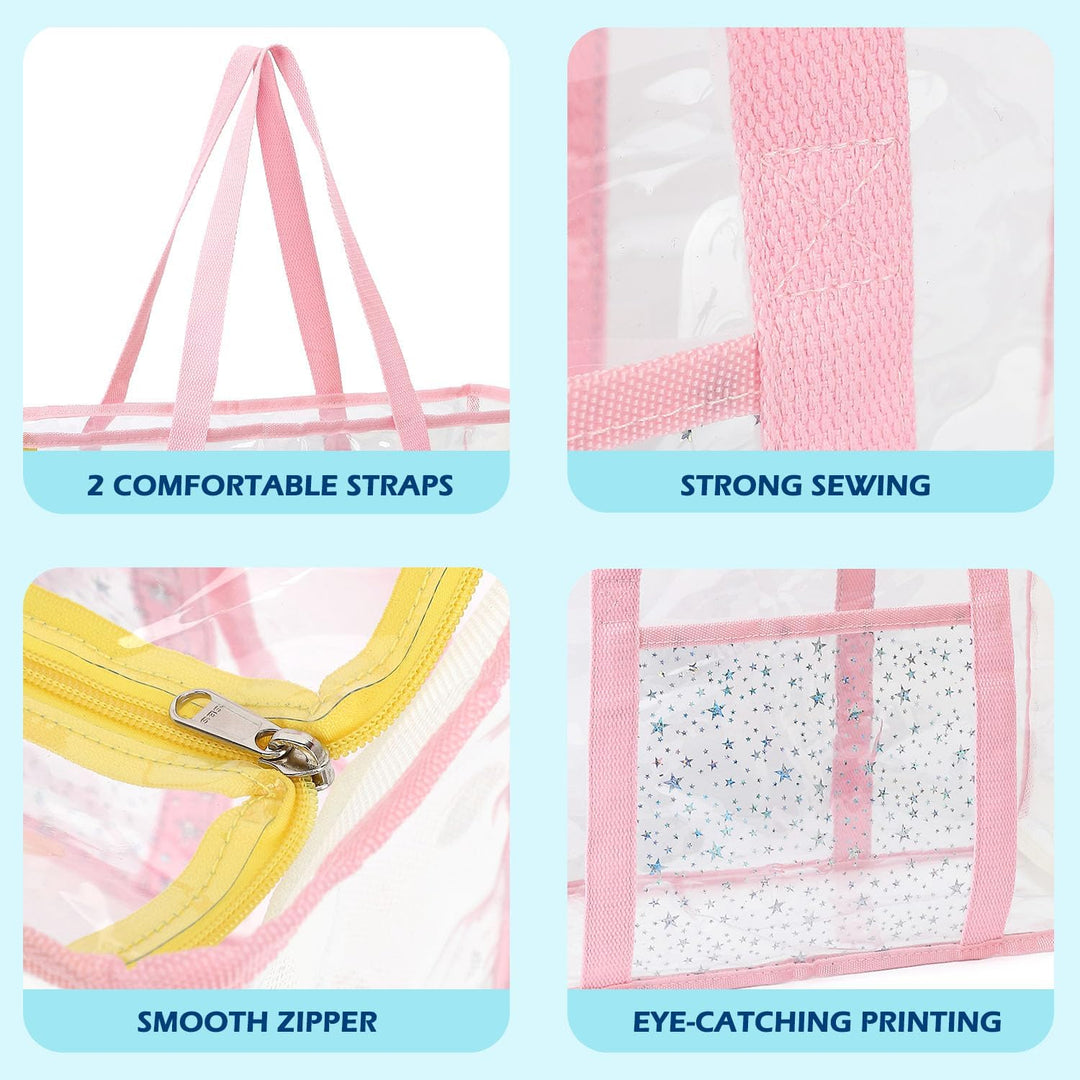 Kup 1, dostaniesz 1 ZA DARMO – Extra Large Clear Mesh Beach Tote z 8 kieszeniami – ClearWave