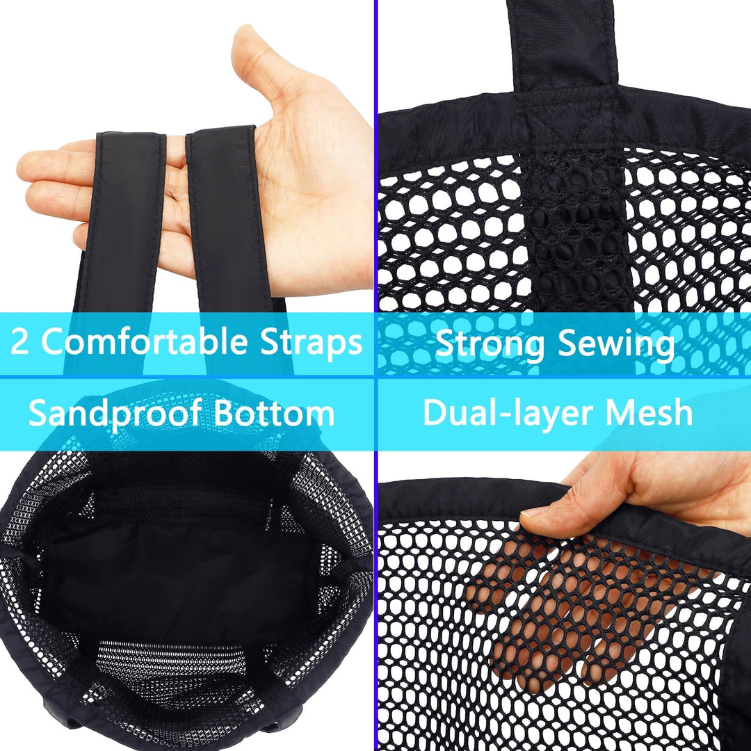 Kup 1, dostaniesz 1 ZA DARMO – Extra Large Clear Mesh Beach Tote z 8 kieszeniami – ClearWave