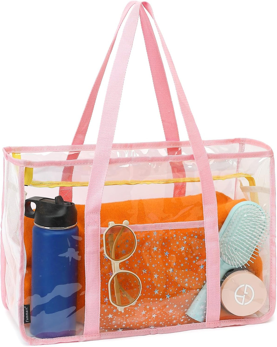 Kup 1, dostaniesz 1 ZA DARMO – Extra Large Clear Mesh Beach Tote z 8 kieszeniami – ClearWave