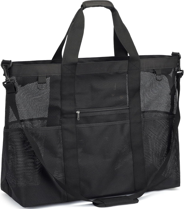 Kup 1, dostaniesz 1 ZA DARMO – Extra Large Clear Mesh Beach Tote z 8 kieszeniami – ClearWave