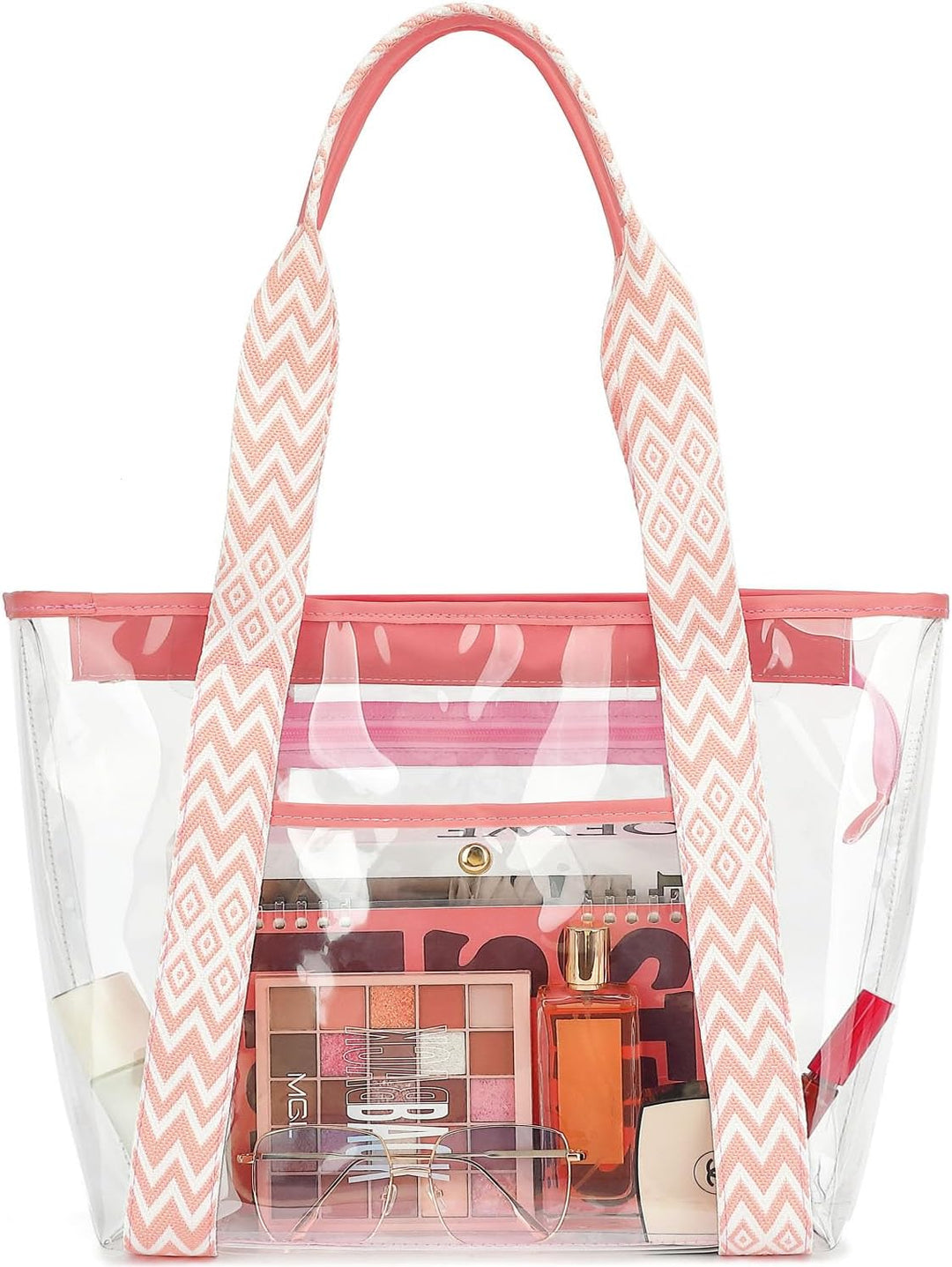 Kup 1, dostaniesz 1 ZA DARMO – Extra Large Clear Mesh Beach Tote z 8 kieszeniami – ClearWave