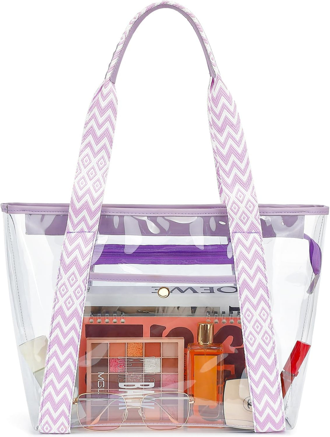 Kup 1, dostaniesz 1 ZA DARMO – Extra Large Clear Mesh Beach Tote z 8 kieszeniami – ClearWave