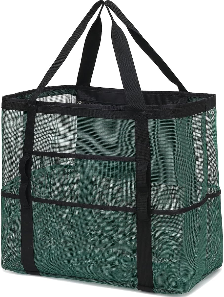 Kup 1, dostaniesz 1 ZA DARMO – Extra Large Clear Mesh Beach Tote z 8 kieszeniami – ClearWave