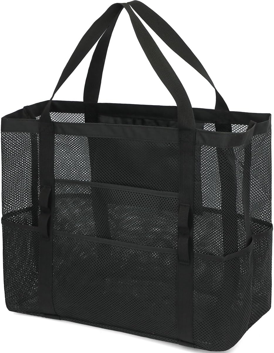 Kup 1, dostaniesz 1 ZA DARMO – Extra Large Clear Mesh Beach Tote z 8 kieszeniami – ClearWave