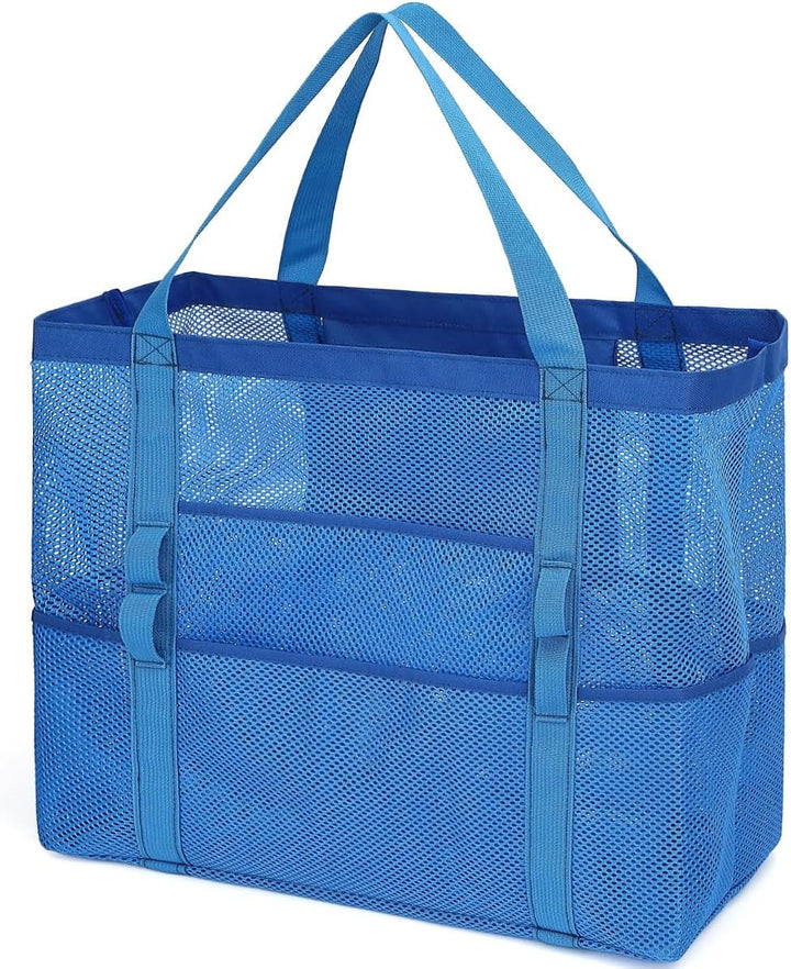 Kup 1, dostaniesz 1 ZA DARMO – Extra Large Clear Mesh Beach Tote z 8 kieszeniami – ClearWave