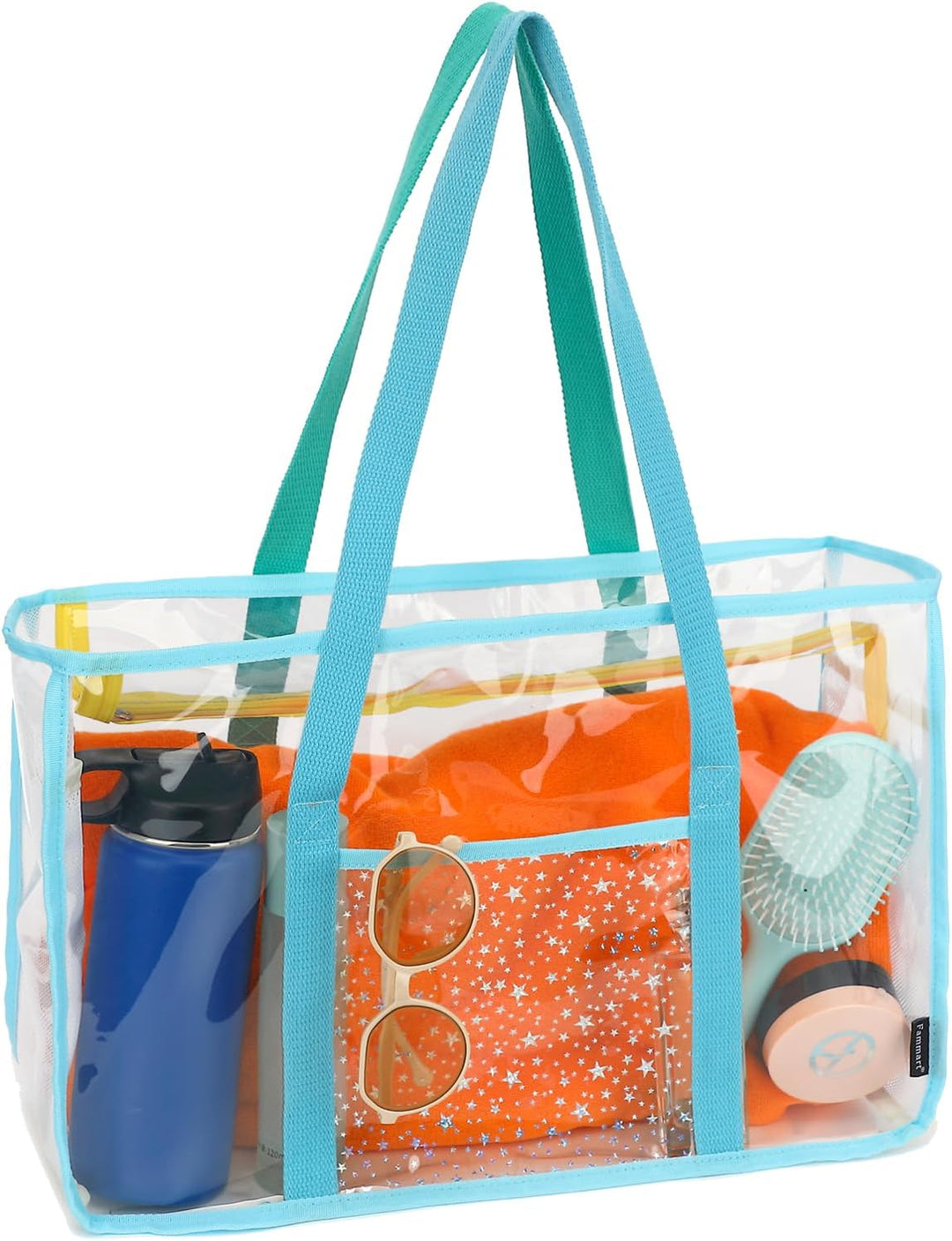 Kup 1, dostaniesz 1 ZA DARMO – Extra Large Clear Mesh Beach Tote z 8 kieszeniami – ClearWave