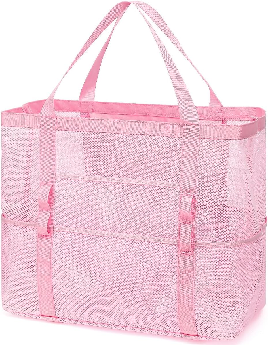 Kup 1, dostaniesz 1 ZA DARMO – Extra Large Clear Mesh Beach Tote z 8 kieszeniami – ClearWave