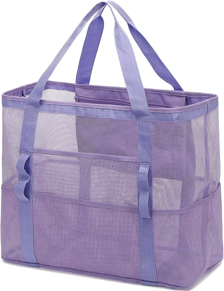 Kup 1, dostaniesz 1 ZA DARMO – Extra Large Clear Mesh Beach Tote z 8 kieszeniami – ClearWave