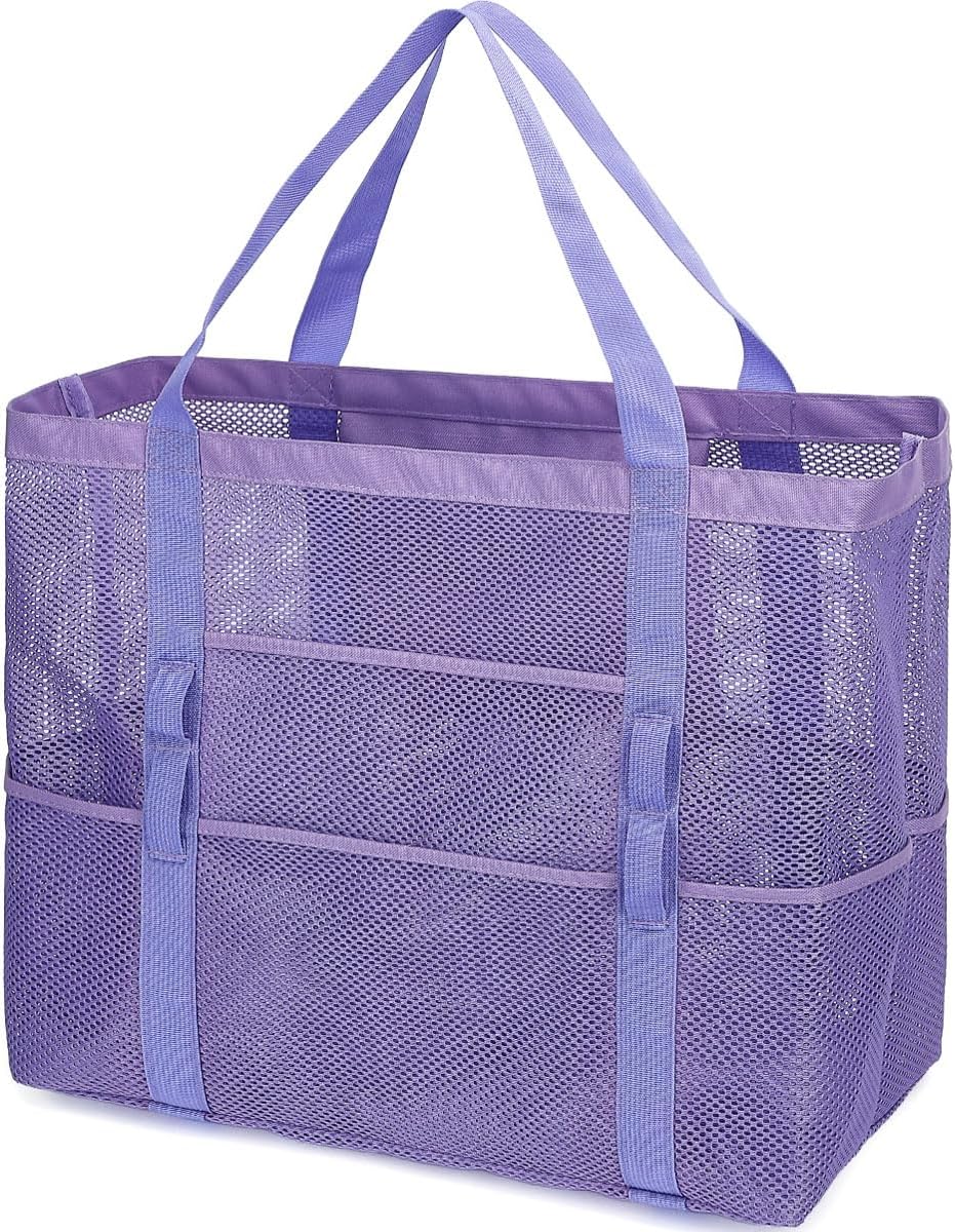 Kup 1, dostaniesz 1 ZA DARMO – Extra Large Clear Mesh Beach Tote z 8 kieszeniami – ClearWave
