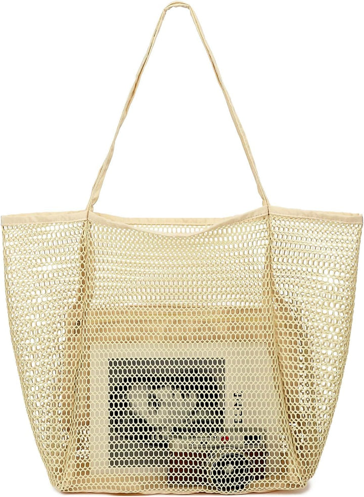 Kup 1, dostaniesz 1 ZA DARMO – Extra Large Clear Mesh Beach Tote z 8 kieszeniami – ClearWave