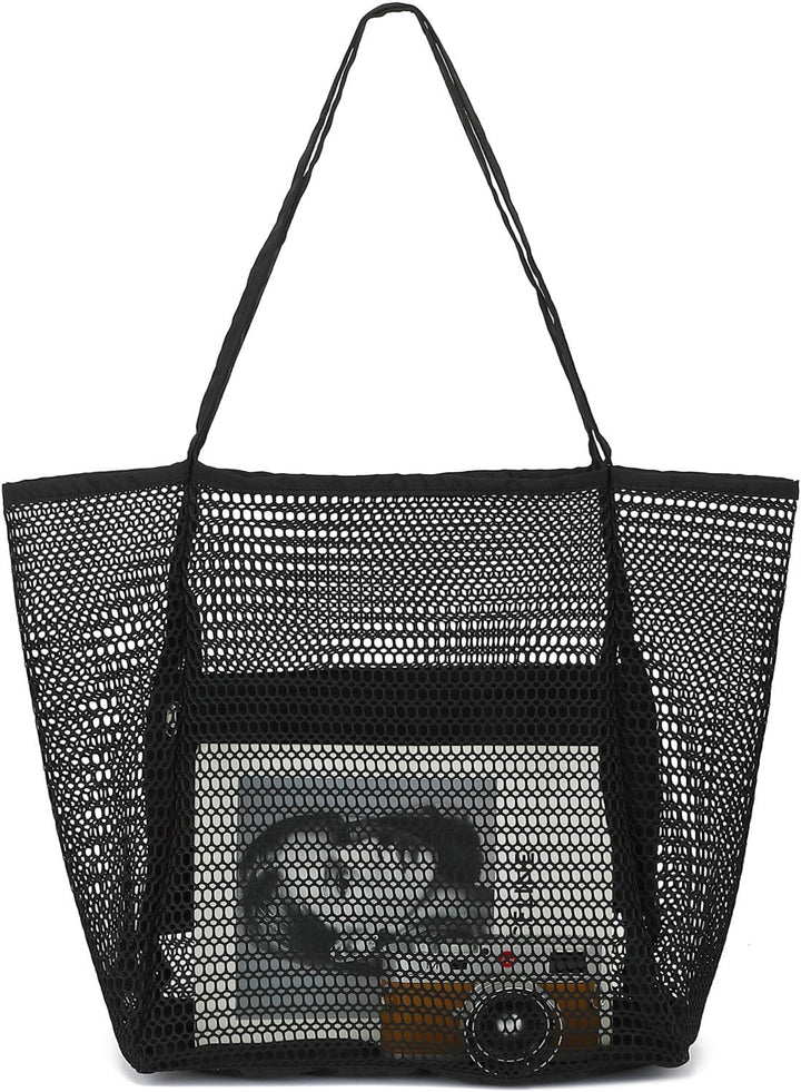 Kup 1, dostaniesz 1 ZA DARMO – Extra Large Clear Mesh Beach Tote z 8 kieszeniami – ClearWave