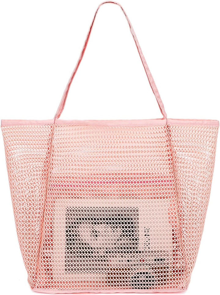 Kup 1, dostaniesz 1 ZA DARMO – Extra Large Clear Mesh Beach Tote z 8 kieszeniami – ClearWave