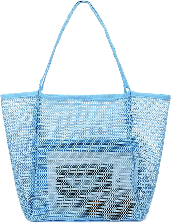 Kup 1, dostaniesz 1 ZA DARMO – Extra Large Clear Mesh Beach Tote z 8 kieszeniami – ClearWave