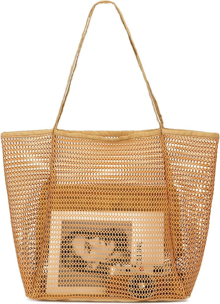 Kup 1, dostaniesz 1 ZA DARMO – Extra Large Clear Mesh Beach Tote z 8 kieszeniami – ClearWave
