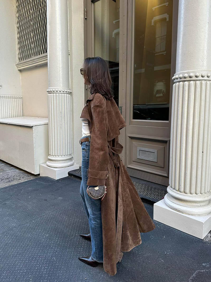 Faux Suede Zimowa Kurtka dla Kobiet - Sorina-S-Trend Polska