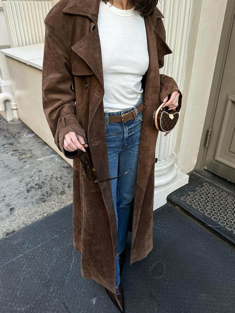 Faux Suede Zimowa Kurtka dla Kobiet - Sorina-S-Trend Polska