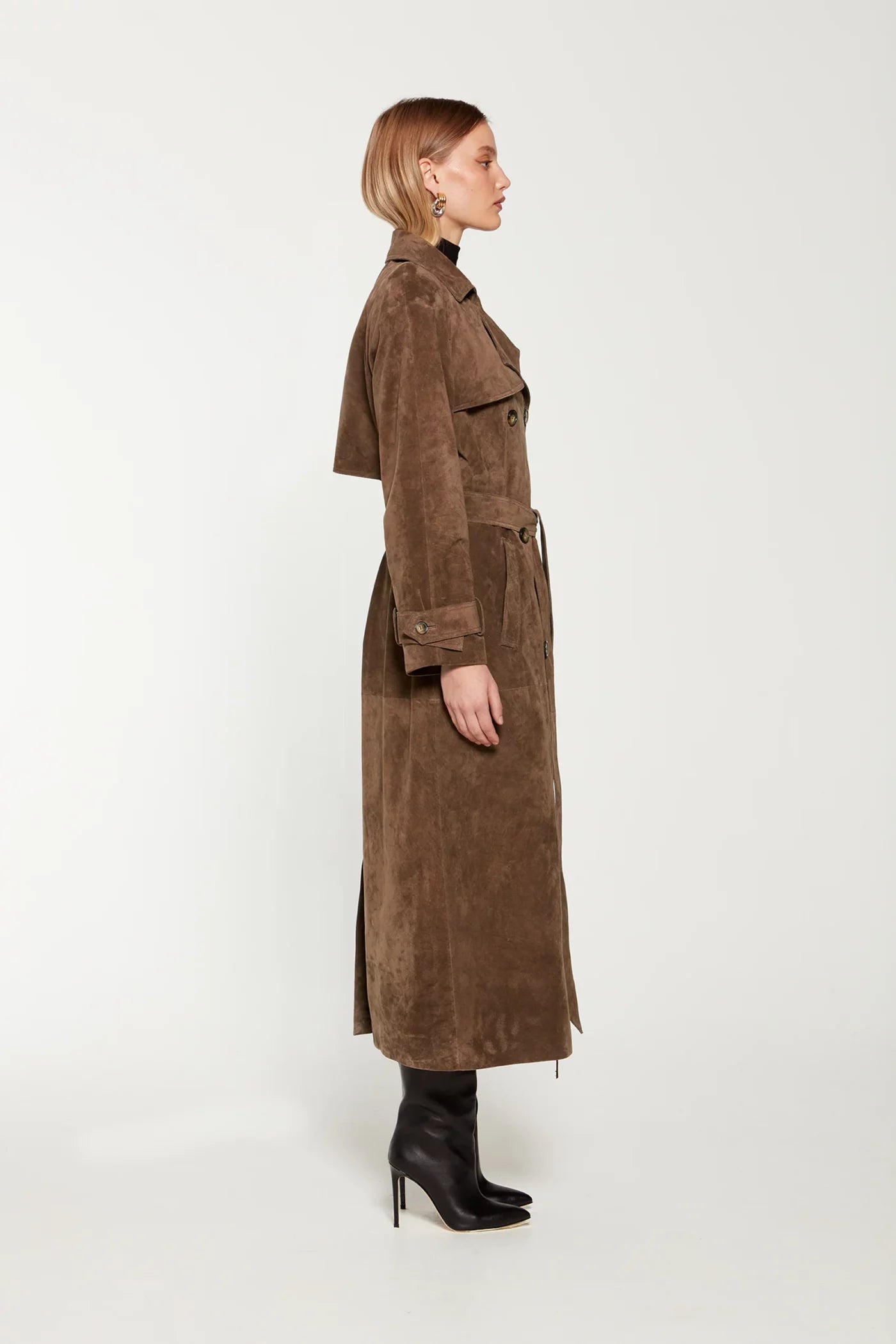 Faux Suede Zimowa Kurtka dla Kobiet - Sorina-S-Trend Polska