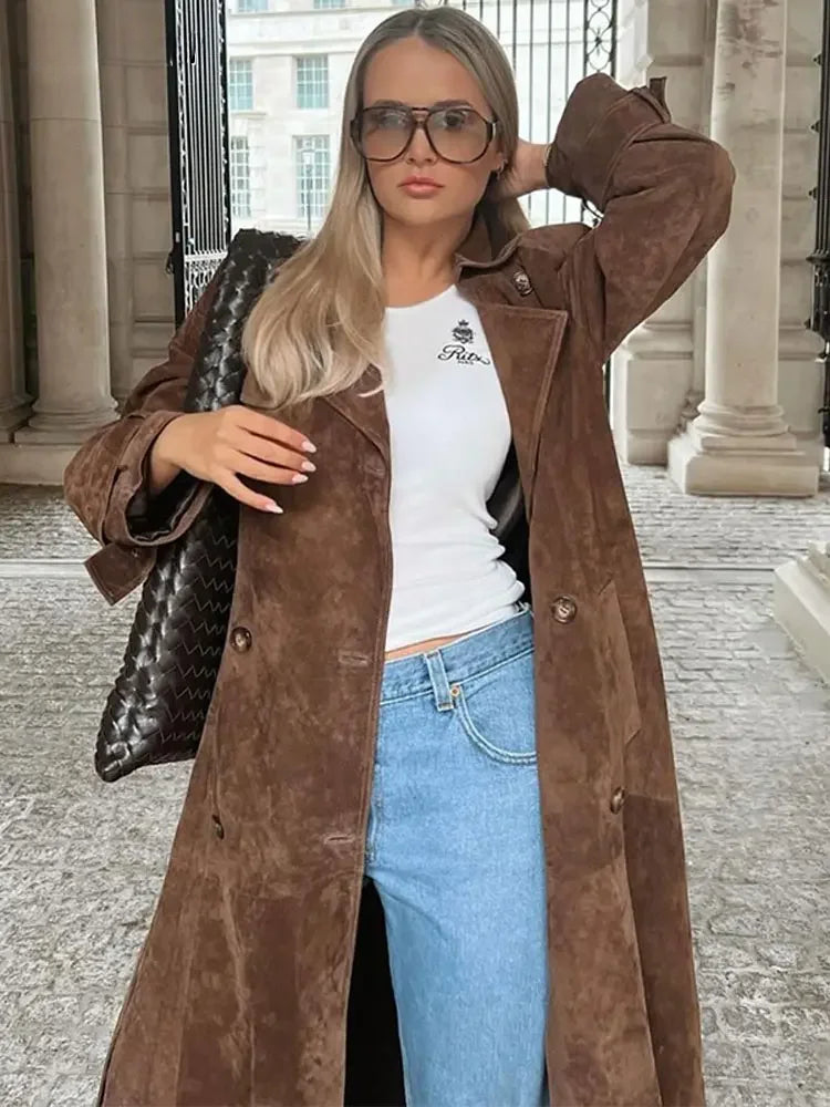 Faux Suede Zimowa Kurtka dla Kobiet - Sorina-S-Trend Polska