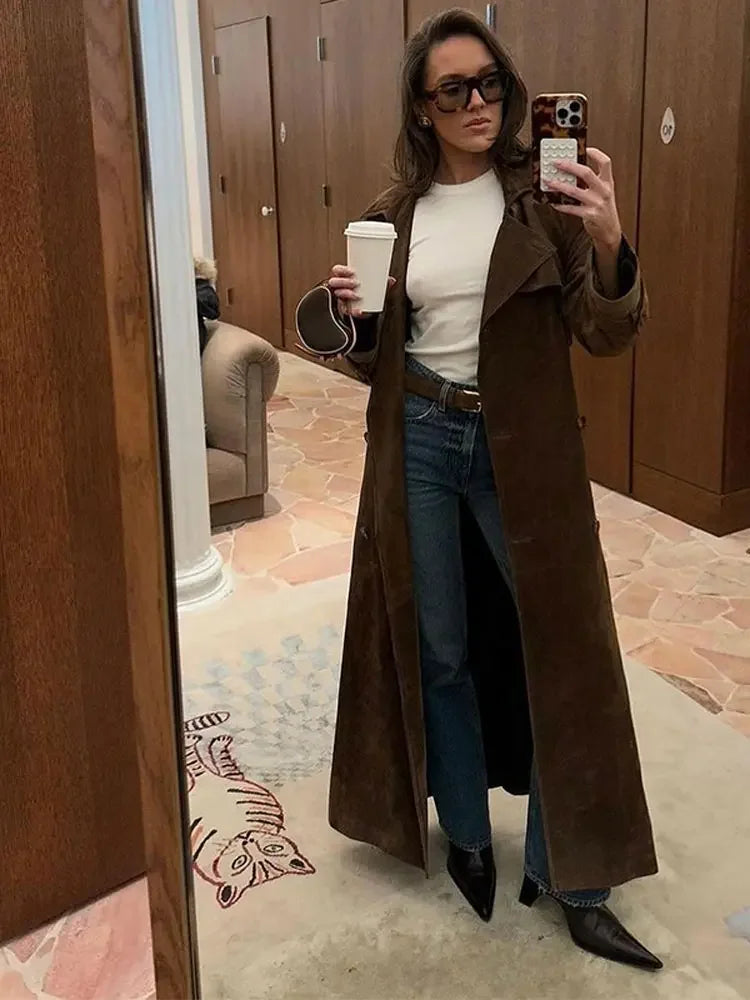 Faux Suede Zimowa Kurtka dla Kobiet - Sorina-S-Trend Polska