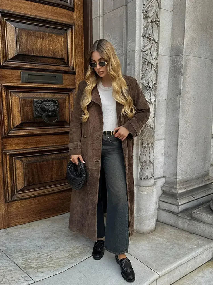 Faux Suede Zimowa Kurtka dla Kobiet - Sorina-S-Trend Polska
