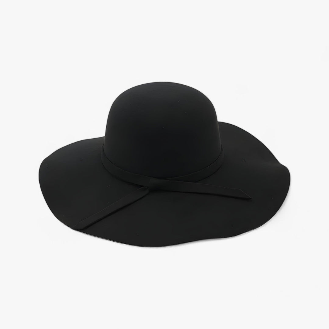 Fedora damski kapelusz z wełnianego filcu – Marveil-Czarny-Trend Polska