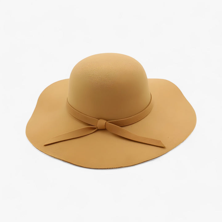 Fedora damski kapelusz z wełnianego filcu – Marveil-Khaki-Trend Polska