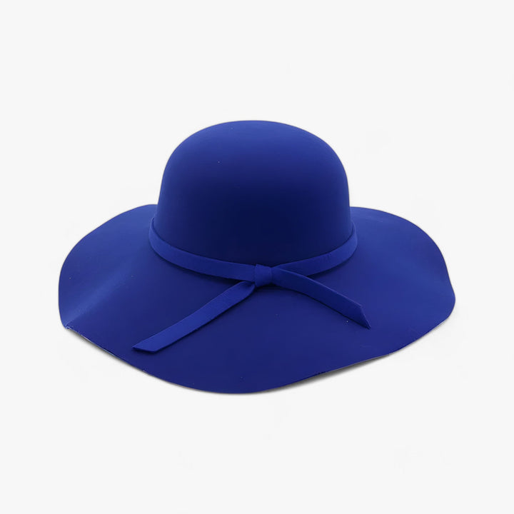 Fedora damski kapelusz z wełnianego filcu – Marveil-Niebieski-Trend Polska