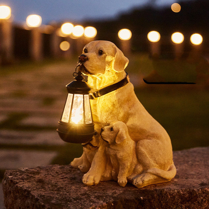 Figurka psa na energię słoneczną z oświetleniem LED - LumiPup-Labrador-Trend Polska