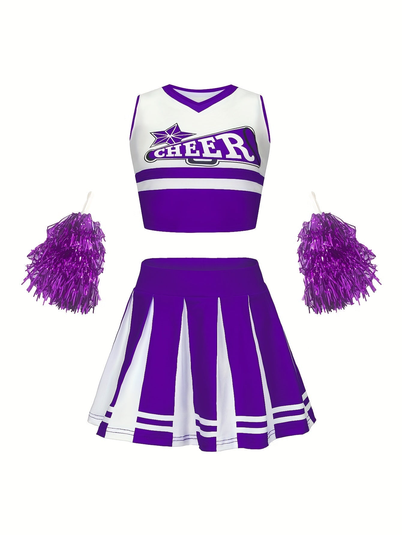 Fioletowy zestaw cheerleaderki dla dzieci – Sparkzi-4-5 lat-Trend Polska