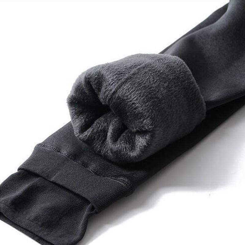 Fleece Podszewkowane Legginsy Zimowe - Elsa-Szary-S-Trend Polska