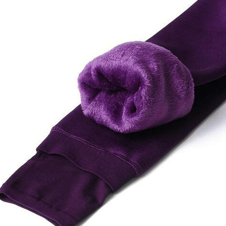 Fleece Podszewkowane Legginsy Zimowe - Elsa-Violet-S-Trend Polska
