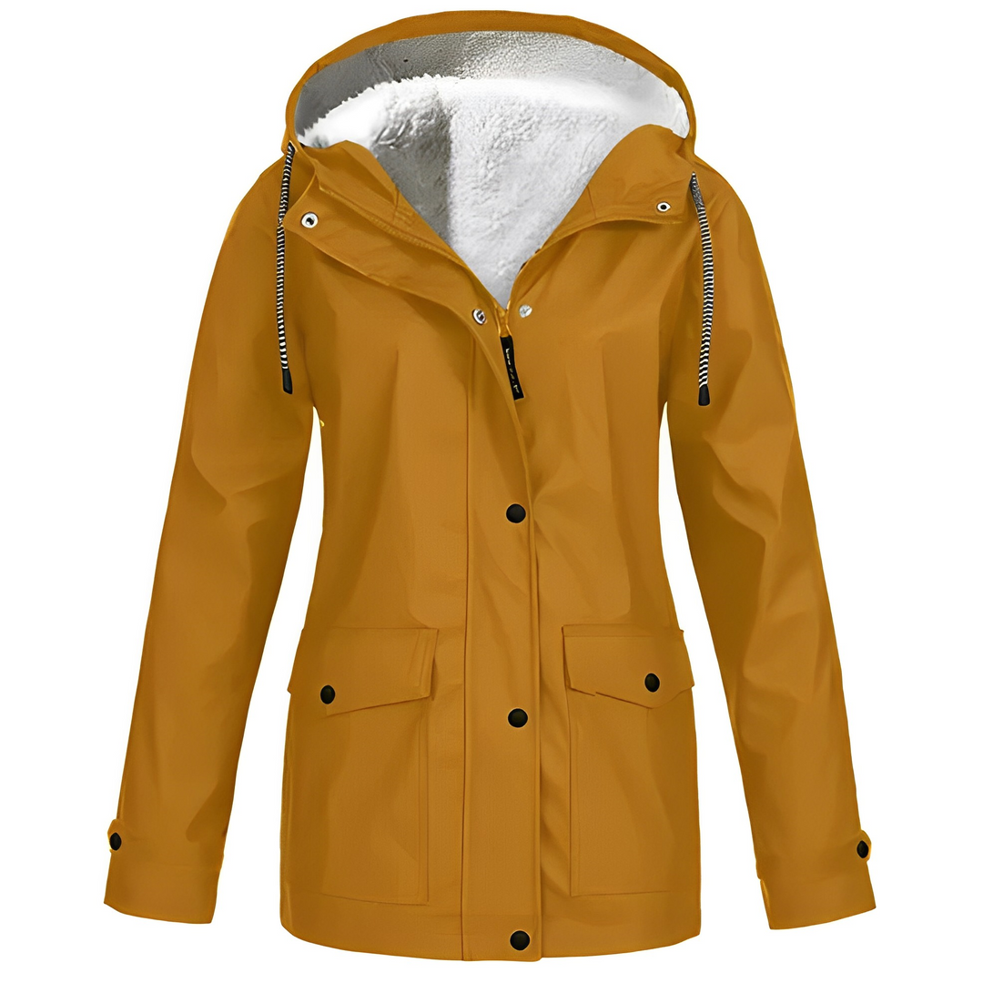 Fleecová podšitá dámská pláštěnka - WarmWarder-Khaki-S-Trend Polska