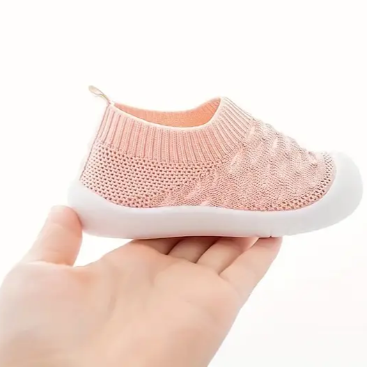 FlexiSteps – Oddychające Białe Buty Bez Nakładek dla Maluchów-Różowy-18-19-Trend Polska