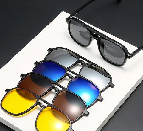 FlexView 6-w-1 | Okulary przeciwsłoneczne z wymiennymi soczewkami (akcja 1+1 gratis)-Trend Polska