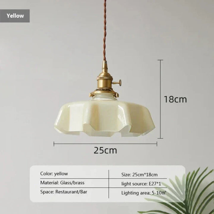 Franska mosiężna lampa wisząca - BrassChic-Roomżółty-Ciepły dowcip-Trend Polska