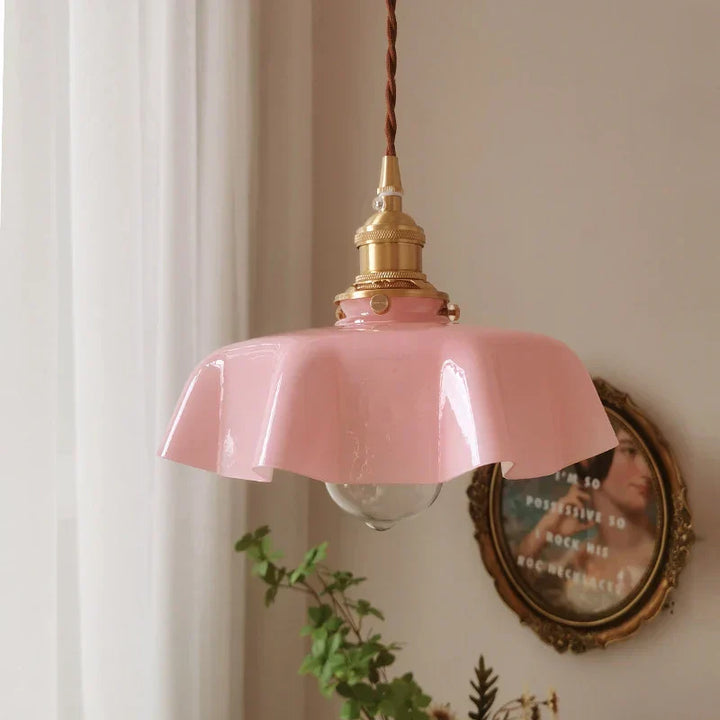 Franska mosiężna lampa wisząca - BrassChic-Roomżółty-Ciepły dowcip-Trend Polska