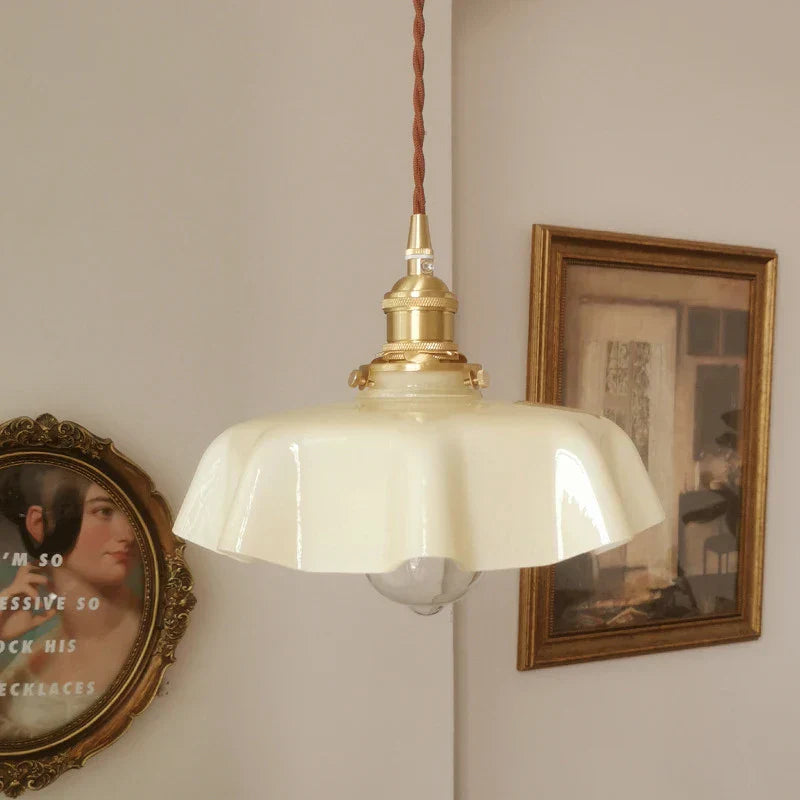 Franska mosiężna lampa wisząca - BrassChic-Roomżółty-Ciepły dowcip-Trend Polska
