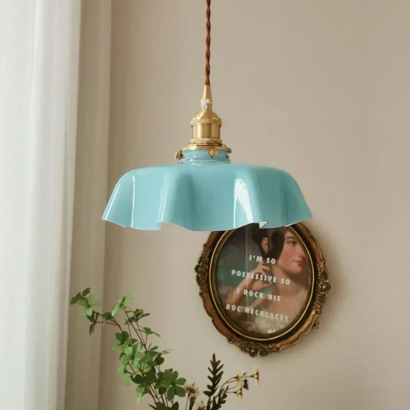 Franska mosiężna lampa wisząca - BrassChic-Roomżółty-Ciepły dowcip-Trend Polska