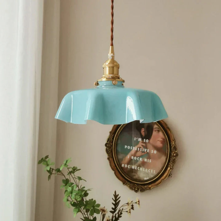 Franska mosiężna lampa wisząca - BrassChic-Roomżółty-Ciepły dowcip-Trend Polska