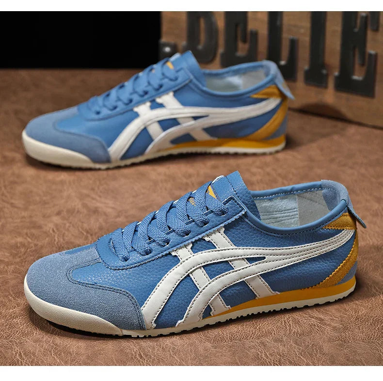 Geomertyczne letnie sneakersy z wygodnym dopasowaniem – Milan-Błękitny Biały-35-Trend Polska