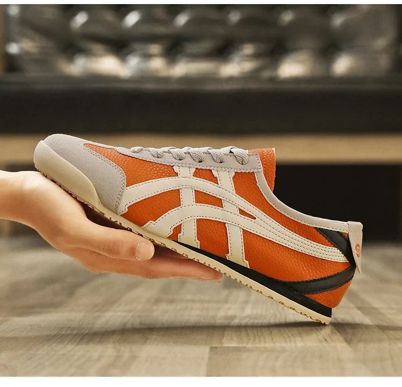 Geomertyczne letnie sneakersy z wygodnym dopasowaniem – Milan-Braun Żółty-35-Trend Polska