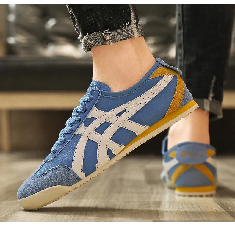 Geomertyczne letnie sneakersy z wygodnym dopasowaniem – Milan-Braun Żółty-35-Trend Polska