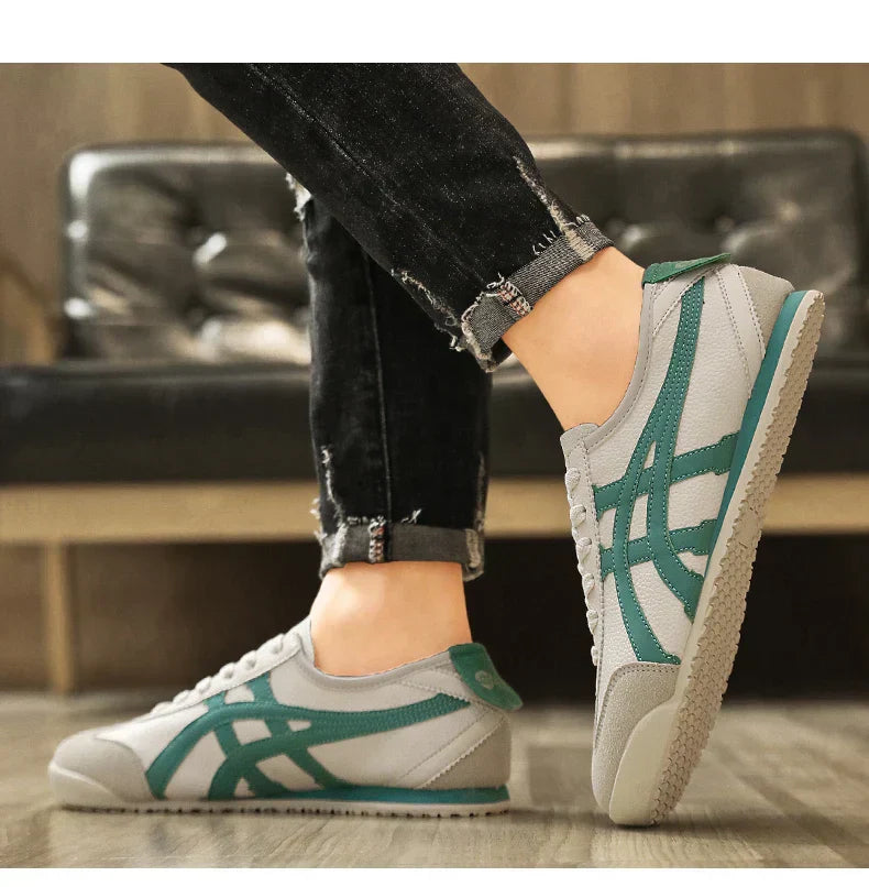 Geomertyczne letnie sneakersy z wygodnym dopasowaniem – Milan-Braun Żółty-35-Trend Polska